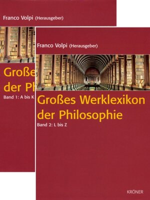 cover image of Großes Werklexikon der Philosophie